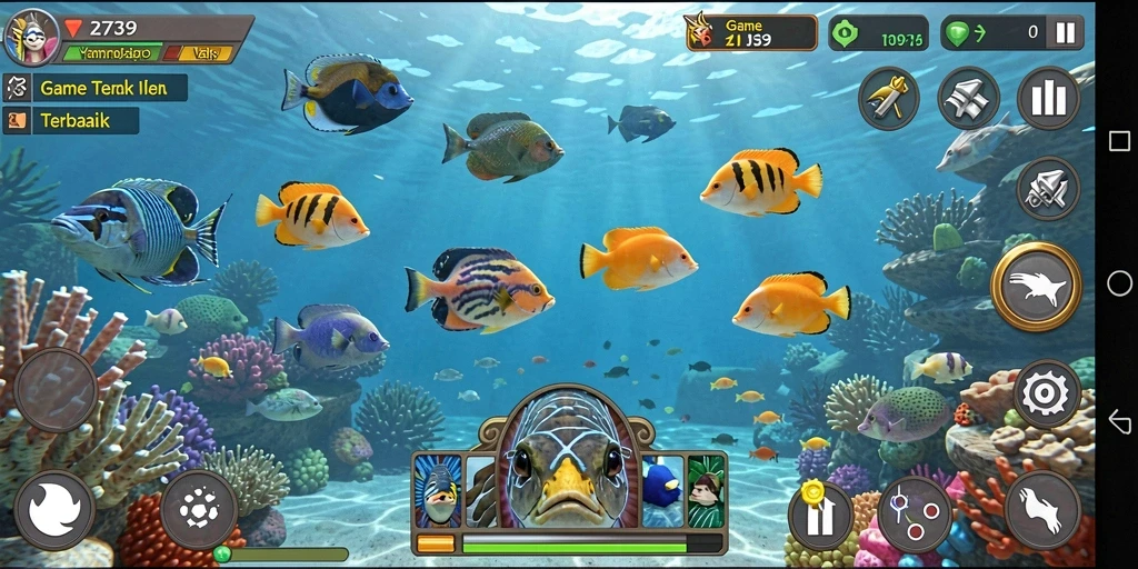 Tampilan gameplay menembak ikan di 2739 yang mendebarkan.