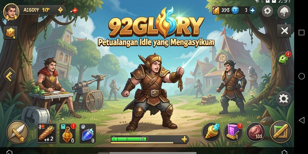 Gameplay lucu dan menarik di 92GLORY dengan karakter aktif.