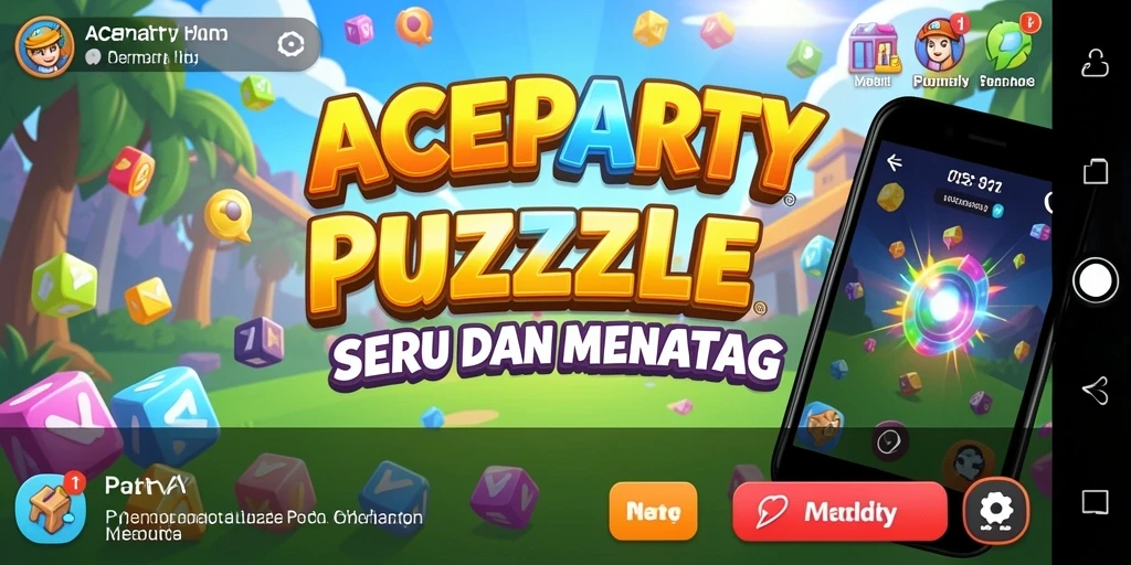 Screenshot gameplay ACEPARTY menampilkan tantangan puzzle menarik.