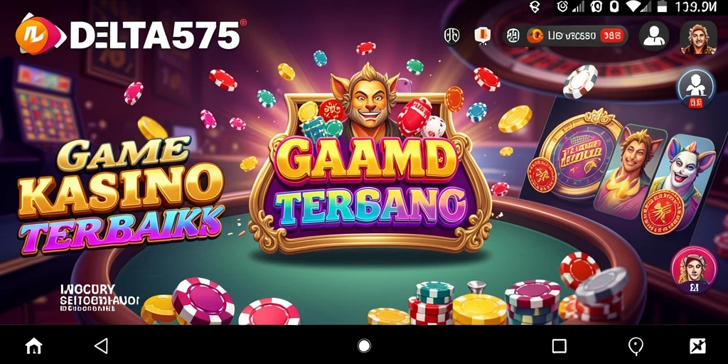 Screenshot DELTA575 menampilkan antarmuka permainan Kasino yang menarik dan interaktif.