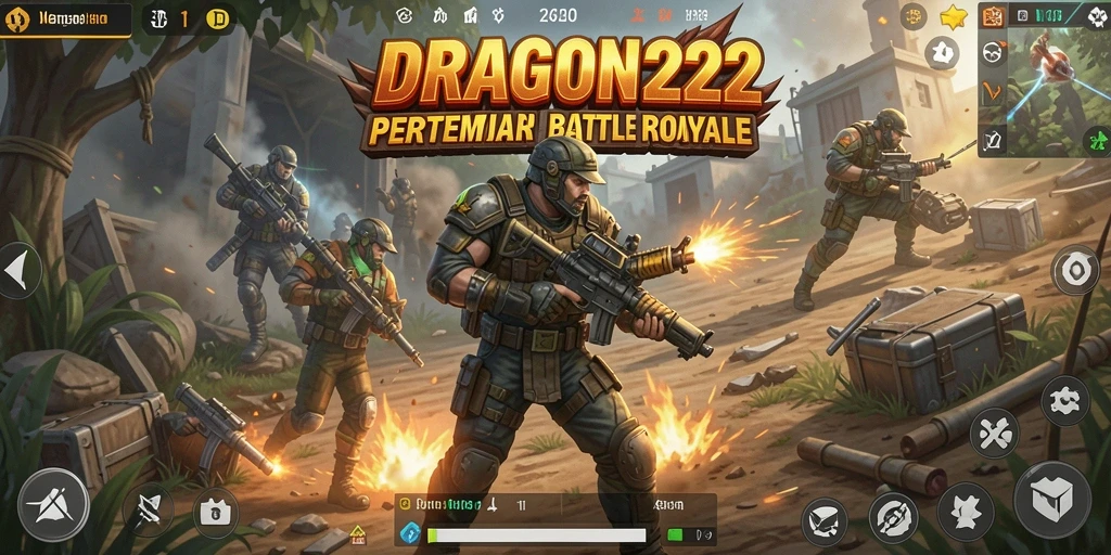 Screenshot gameplay DRAGON222 menunjukkan aksi pertempuran yang intens.
