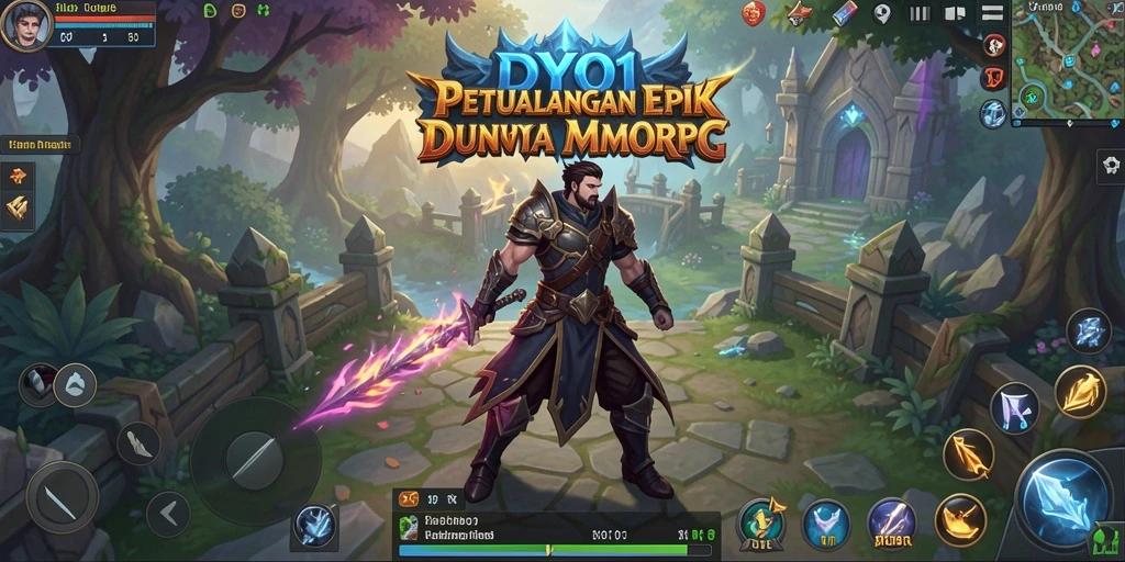 Tangkapan layar DY01 menunjukkan aksi seru dalam petualangan MMORPG.