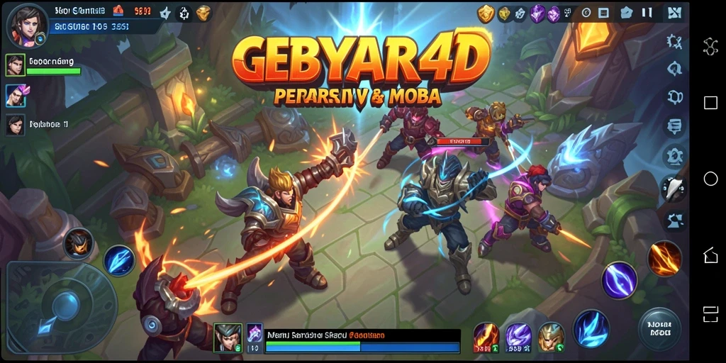 Tangkapan layar dari GEBYAR4D menampilkan aksi seru dalam gameplay MOBA.