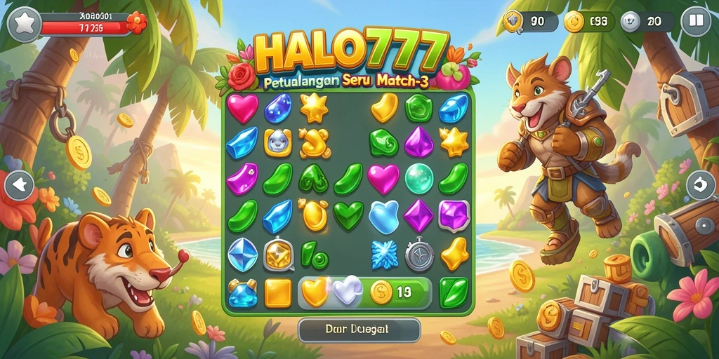 Screenshot HALO777 menampilkan gameplay menarik dengan warna-warna cerah.