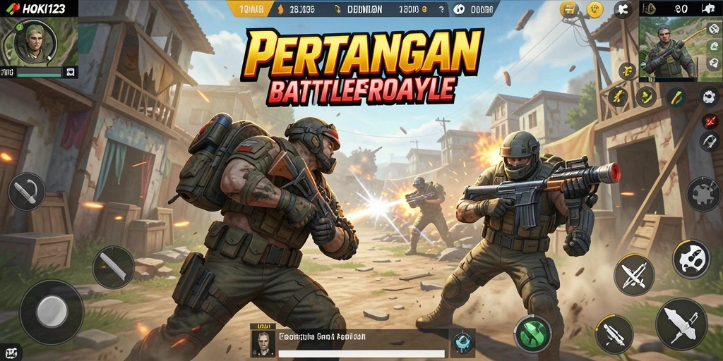 Tampilan gameplay HOKI123 yang intens dan menegangkan saat pemain bertarung.
