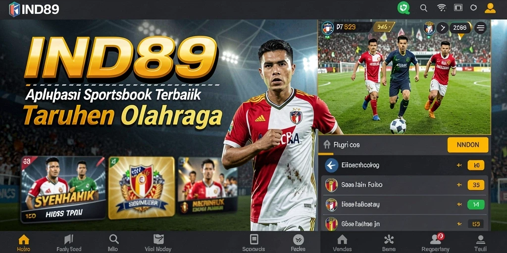 Tampilan utama IND89 dengan berbagai pilihan taruhan olahraga.