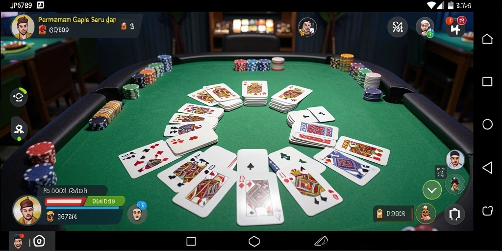 Tampilan gameplay seru dalam permainan Gaple JP6789.