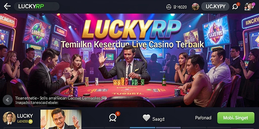 Tampilan gameplay menarik dari LUCKYRP dalam sesi Live Casino.