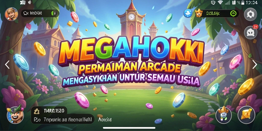 Screenshot gameplay MEGAHOKI yang menampilkan momen seru dalam permainan Arcade.