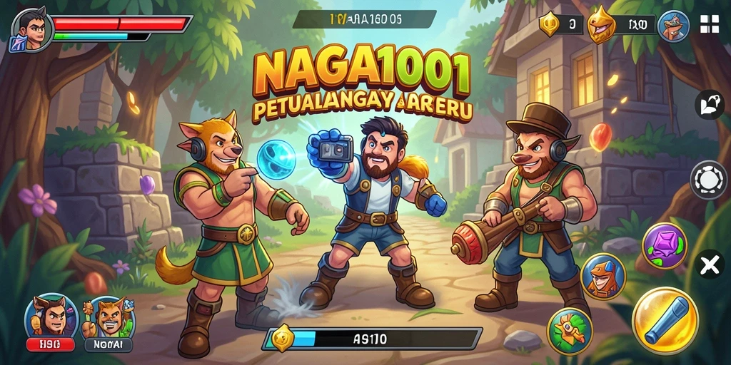 Screenshot NAGA1001 menampilkan aksi seru dalam permainan Arcade.
