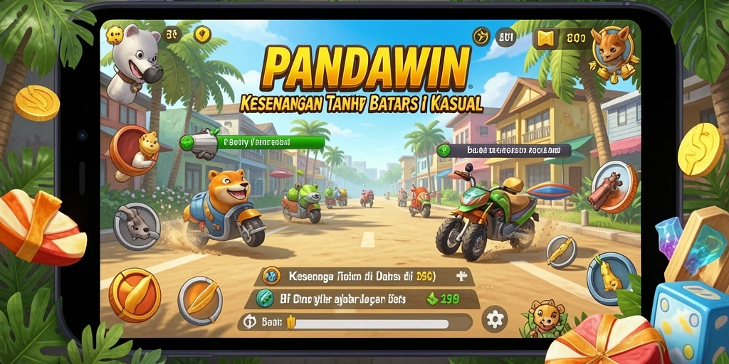 Tampak menarik dari gameplay <strong>PANDAWIN</strong> yang penuh warna.