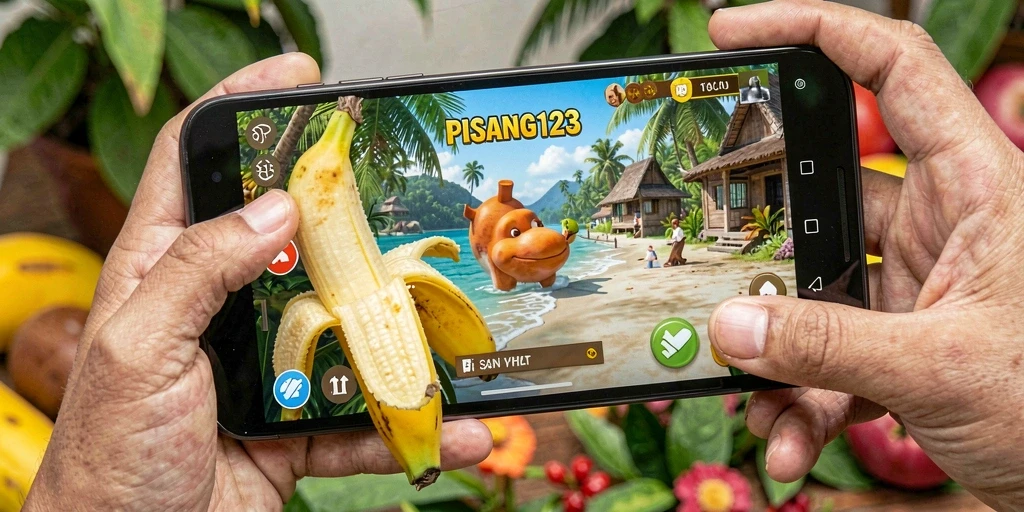 Screenshot utama PISANG123 menampilkan gameplay yang ceria dan menyenangkan.