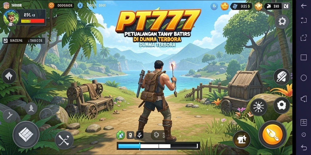 Gameplay PT777 yang menampilkan lingkungan dunia terbuka yang luas dan interaktif.