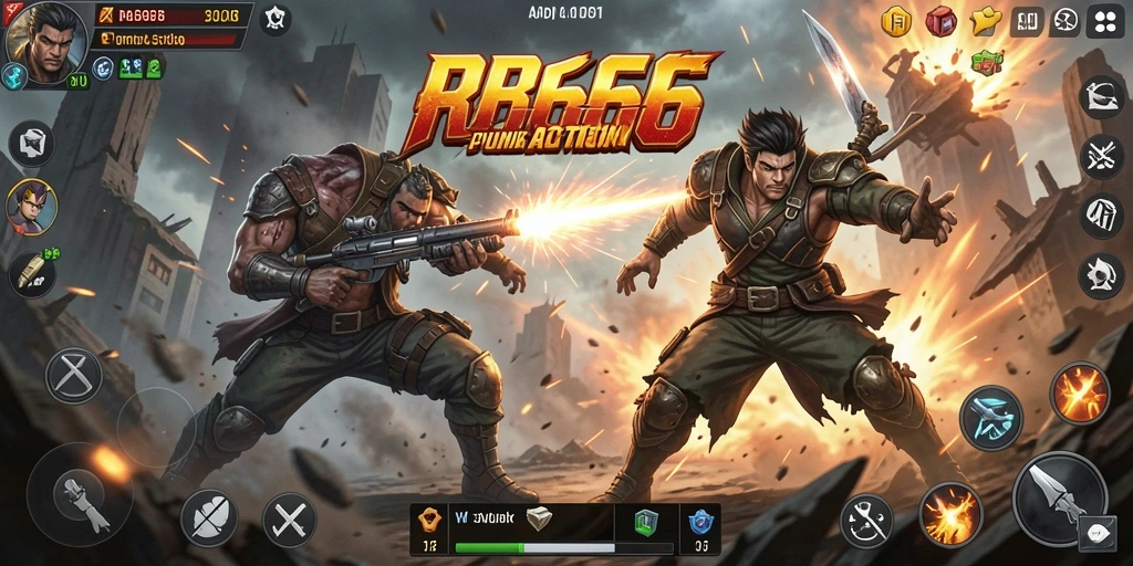 Tampilan gameplay <strong>RR666</strong> yang menegangkan dan penuh aksi.