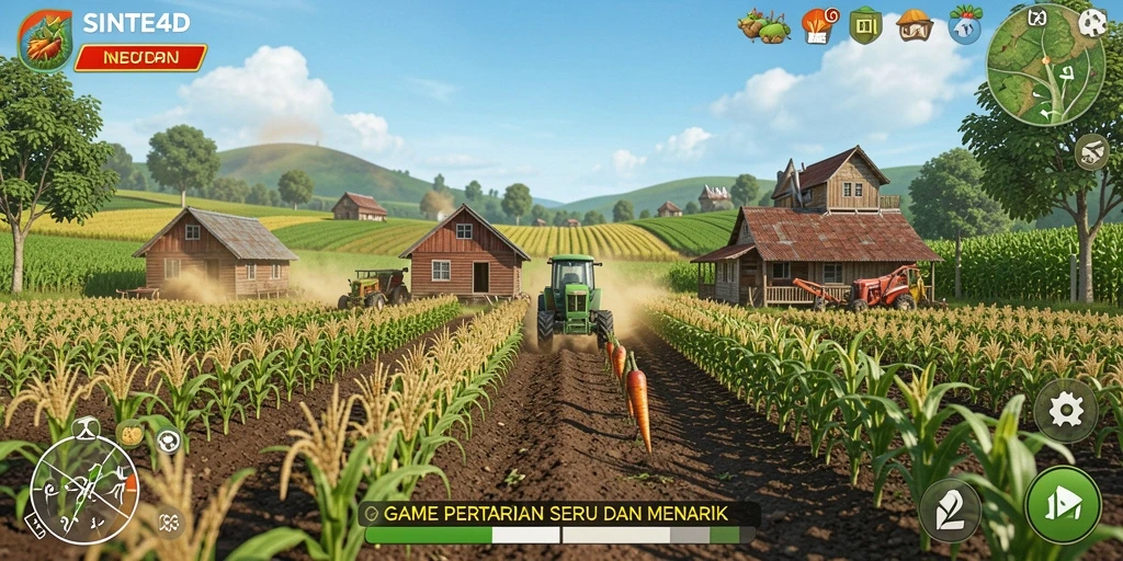 Tampilan gameplay Farming yang menarik dari SINTE4D.