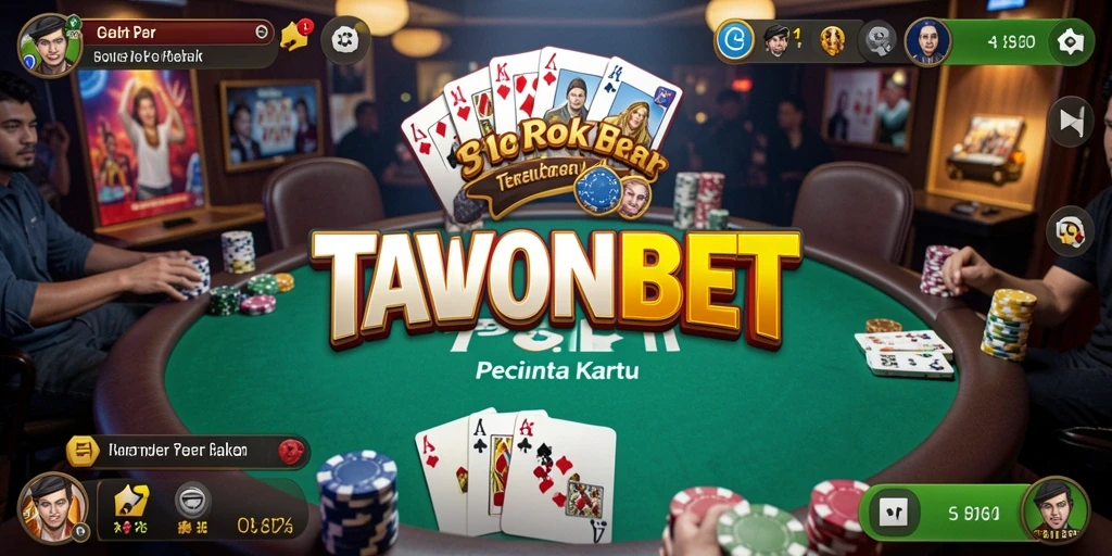 Screenshot TAWONBET menampilkan gameplay poker yang seru dan mendebarkan.