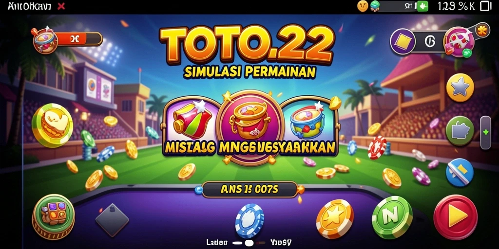 Screenshot TOTO22 menampilkan gameplay simulasi yang menarik dan interaktif.