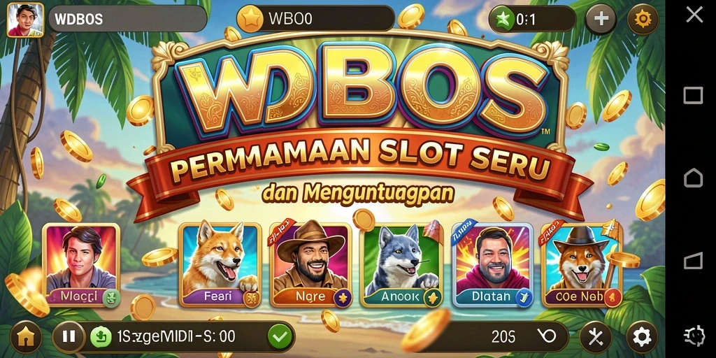 Tampilan gameplay seru dari WDBOS dengan mesin slot menarik.
